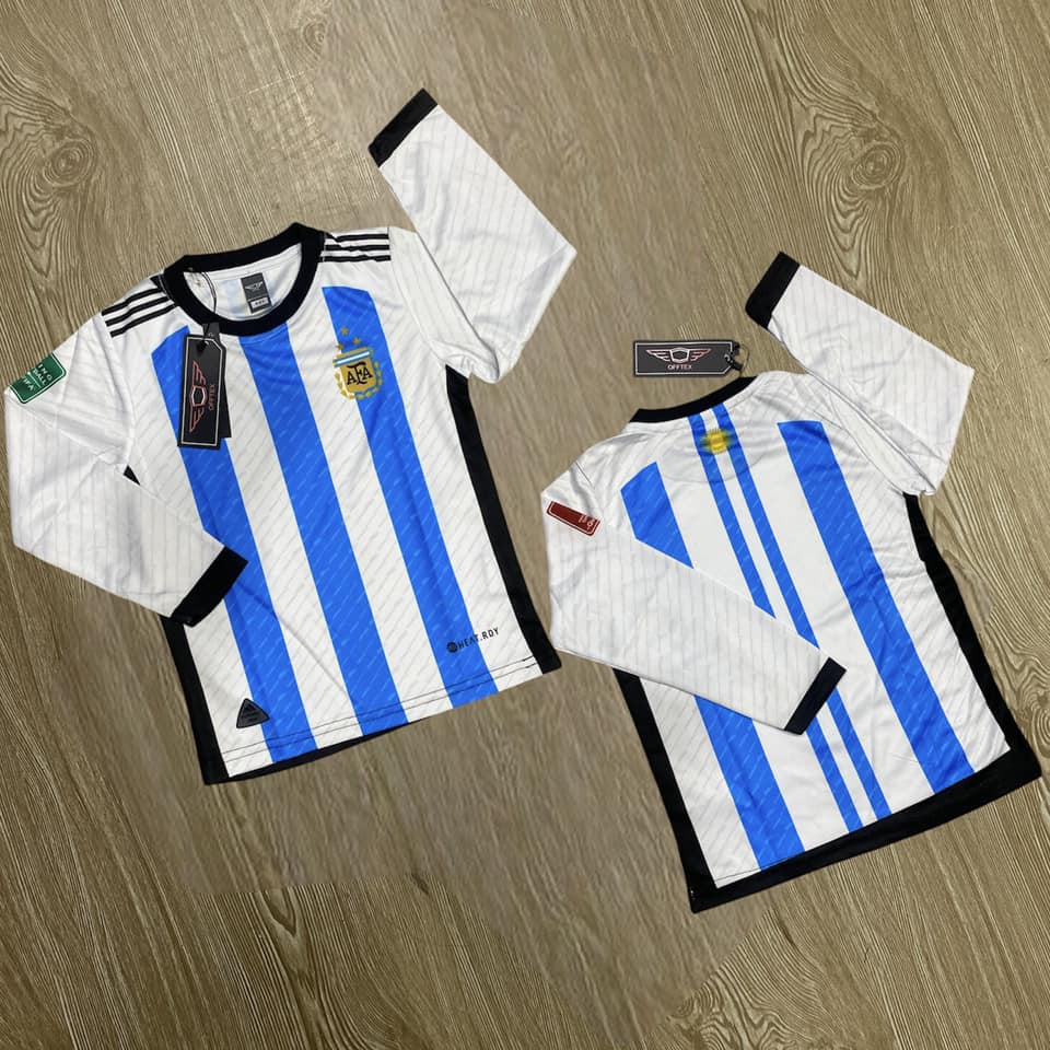 ARGENTINA HOME 3 STAR FULL SLEEVE FULL BODY SUBLIMATION PRINT KIDS