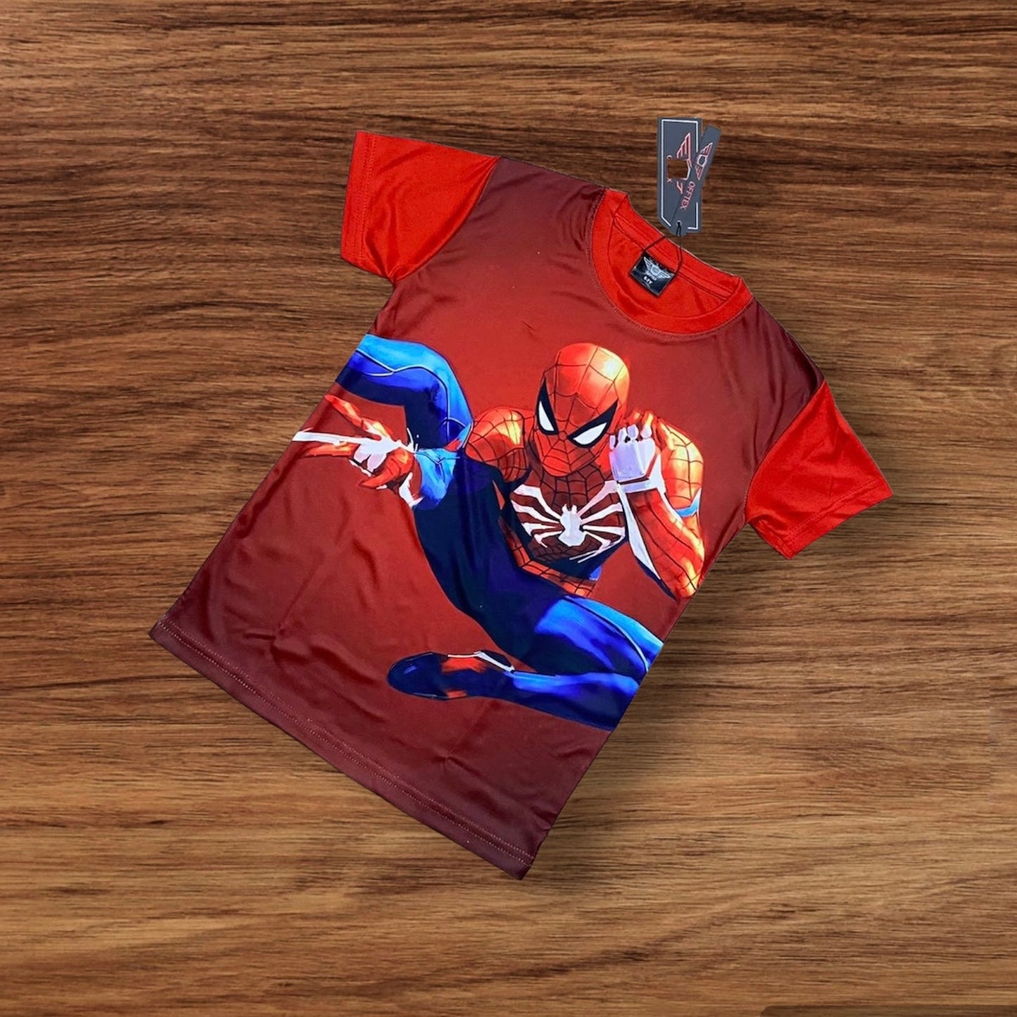 KIDS 3D PRINT RED SPIDERMAN T-SHIRT