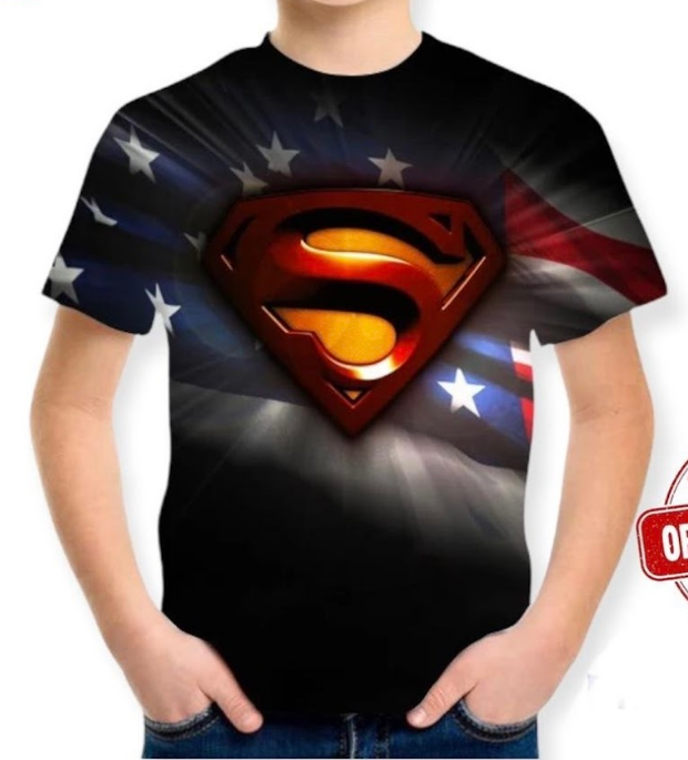 SUPERMAN KIDS 3D PRINT T-SHIRT