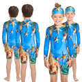 SEA BEACH FULL SLEEVE SWIMMING SUIT WITH CAP ( 2Y TO 14Y)
