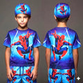 SPIDERMAN KIDS TOP BOTTOM SET WITH CAP (JERSEY MATERIAL)