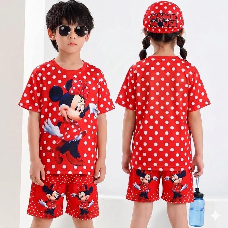 MICKY MOUSE KIDS TOP BOTTOM SET WITH CAP (COTTON MATERIAL-1Y TO 10Y)