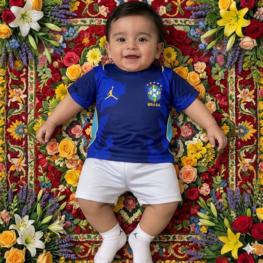 FULL BODY PRINTBRAZIL AWAY 2026 KIDS JERSEY WITHOUT PANT