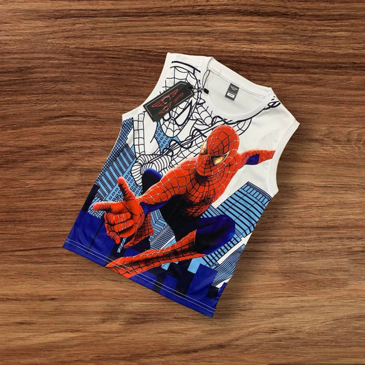 SPIDERMAN KIDS 3D PRINTSLEEVELESS T-SHIRT (JERSEY MATERIAL)
