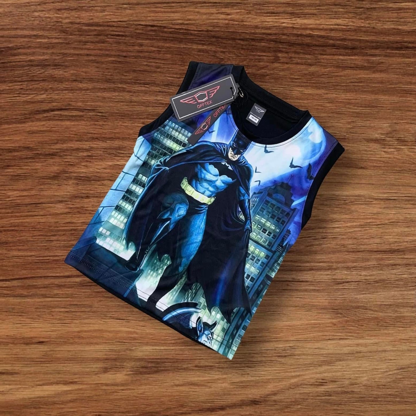 BATMAN KIDS 3D PRINTSLEEVELESS T-SHIRT