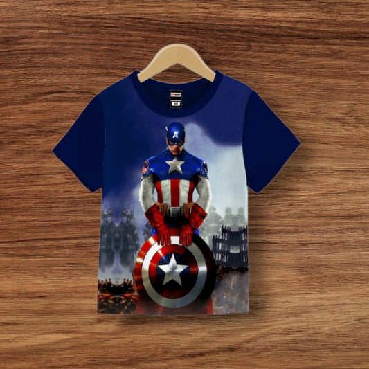 CAPTAIN AMERICA KIDS 3D PRINT T-SHIRT
