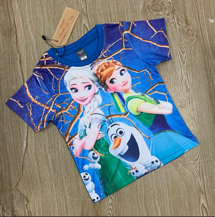 KIDS 3D PRINT ELSA ENA T-SHIRT
